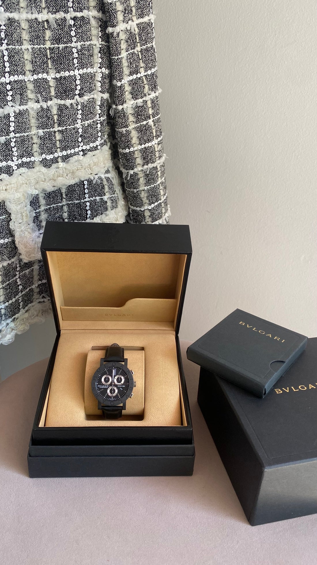 Bvlgari Black Carbongold 38mm Chrono BB38CLCH Roma 1884 Edition Watch