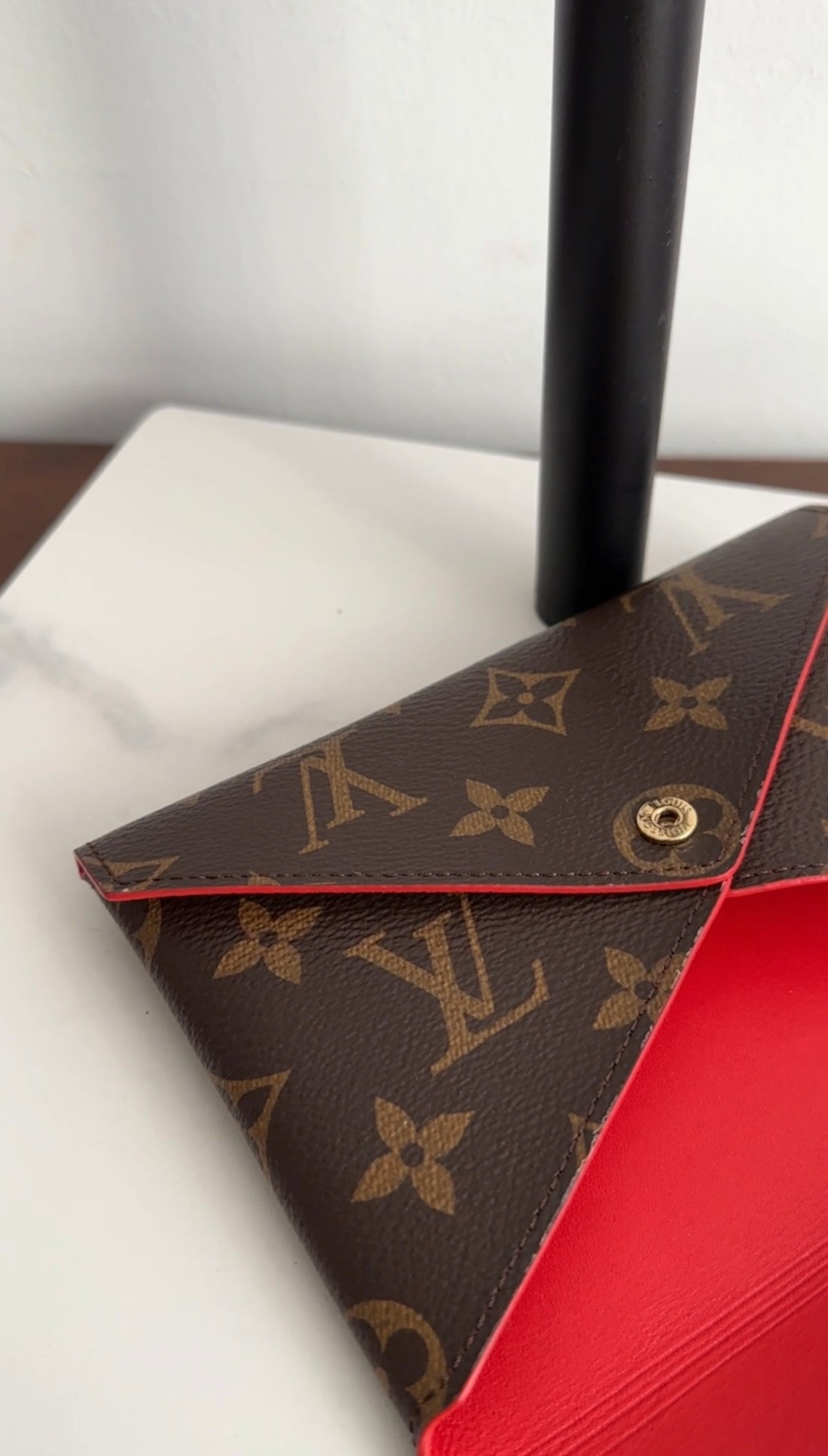 Louis Vuitton Monogram Canvas and Red Medium Kirigami Pouch