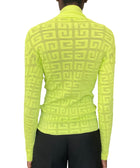Givenchy Neon Green Mesh Logo Long Sleeve - S