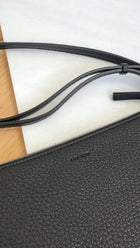 The Row Black Grained Leather Nu Twin Crossbody Bag