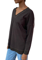 Fabiana Fillipi Black Mesh Overlay Sweater - XXL