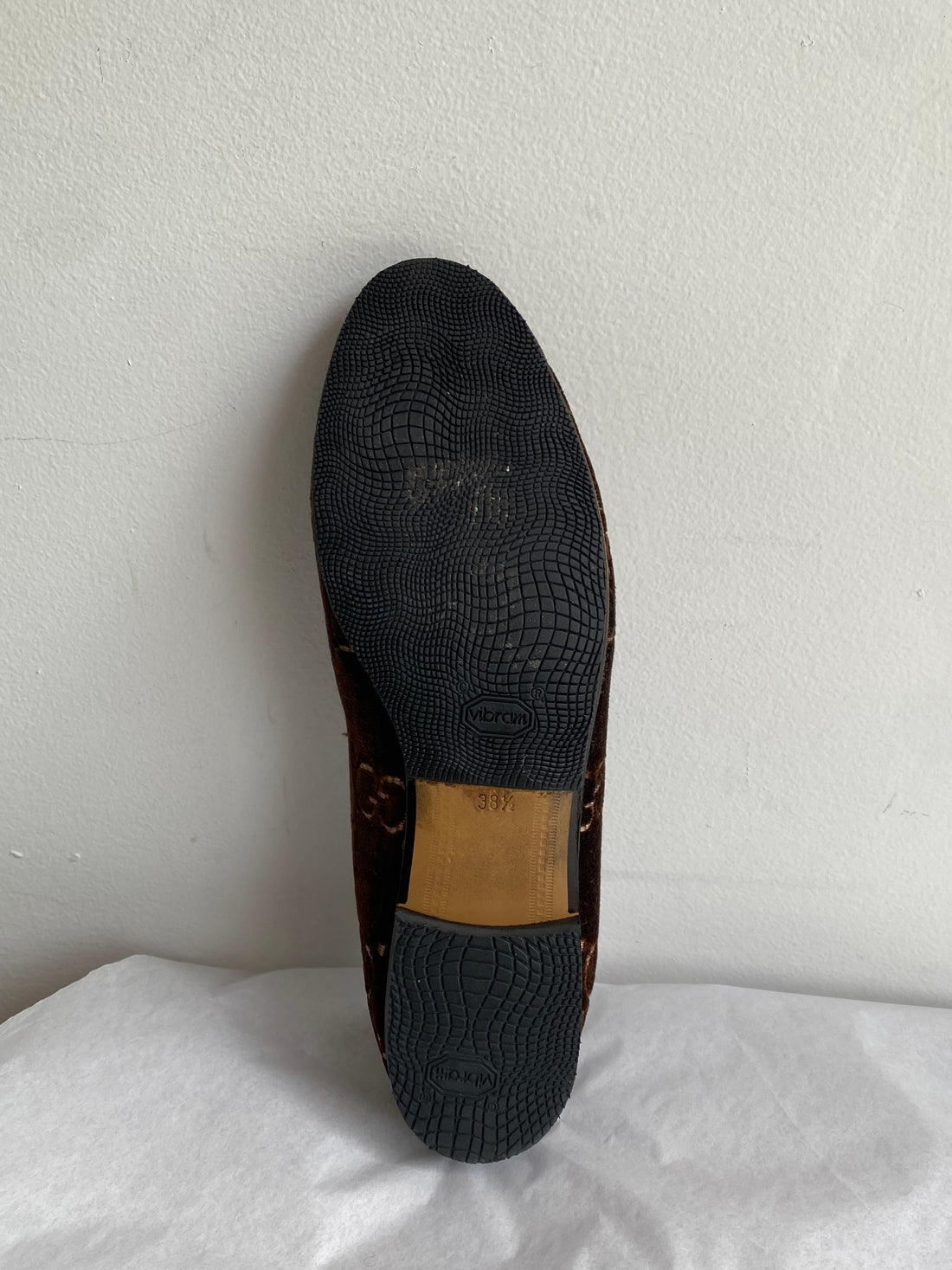 Gucci Brown Velvet Horsebit Loafers