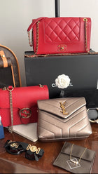 Chanel Red Leather Quilted Mademoiselle Medium Flap Bag GHW