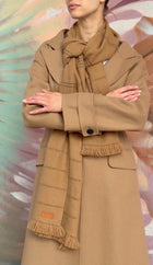 Hermes Camel Cashmere Jours Stole Scarf