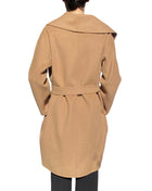 Max Mara Camel Wool Wrap Coat - US 14