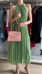 Chanel Vintage 1996 Pink Quilted Leather Medium Envelope Chain Flap Bag