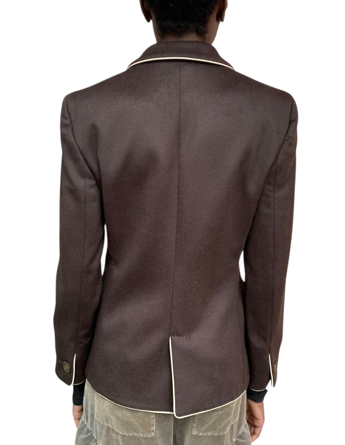 Giorgio Armani Brown Cashmere Blazer - 42 / US 6