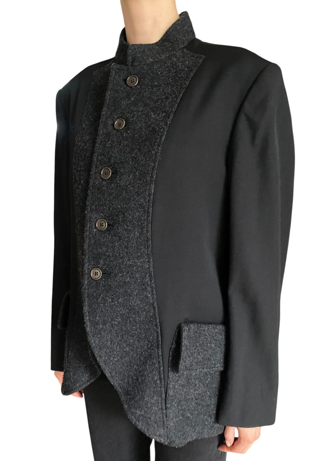 Yohji Yamamoto Homme Wool Combo Curved Blazer - JP 2 / M