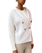 Max Mara White Micio Double Breasted Jacket - S