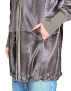 Akris Army Green Sable Fur Reversible Zip Coat - US 6