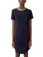 Brunello Cucinelli Navy Wool Monili Shift Dress - M / US 6-8