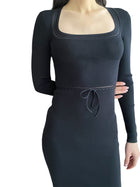 House of CB Black Sasha Longsleeve Dress - XS / S