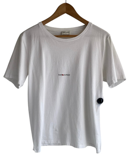 Saint Laurent White Logo Tee - M