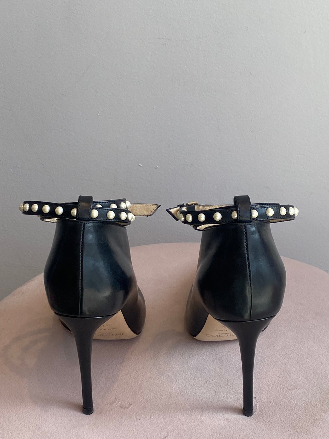 Jimmy Choo Lark 100 Pearl Booties