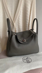 Hermes Etaine Clemence Leather Lindy 30 Two Way Bag 2020 PHW