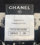 Chanel Black 2014 Cruise Knit Camellia Mini Dress - FR38 / US 4-6