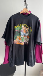 Balenciaga Unifit Year of the Tiger Vintage Jersey Black T-Shirt