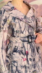Christian Dior Pink Multi Floral Oblique Lined Trench - F40