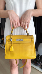 Hermes Kelly 28 Togo Jaune Ambre PHW Bag