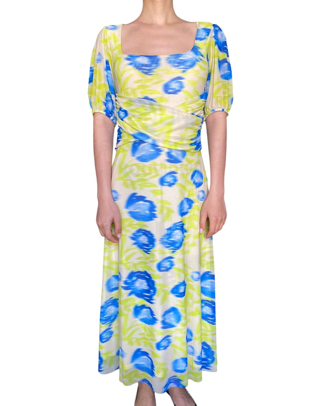 Ganni Green Floral Printed Maxi Dress - 38 / US 6 I MISS YOU VINTAGE Ganni Green Floral Printed Maxi Dress - 38 / US 6 I MISS YOU VINTAGE