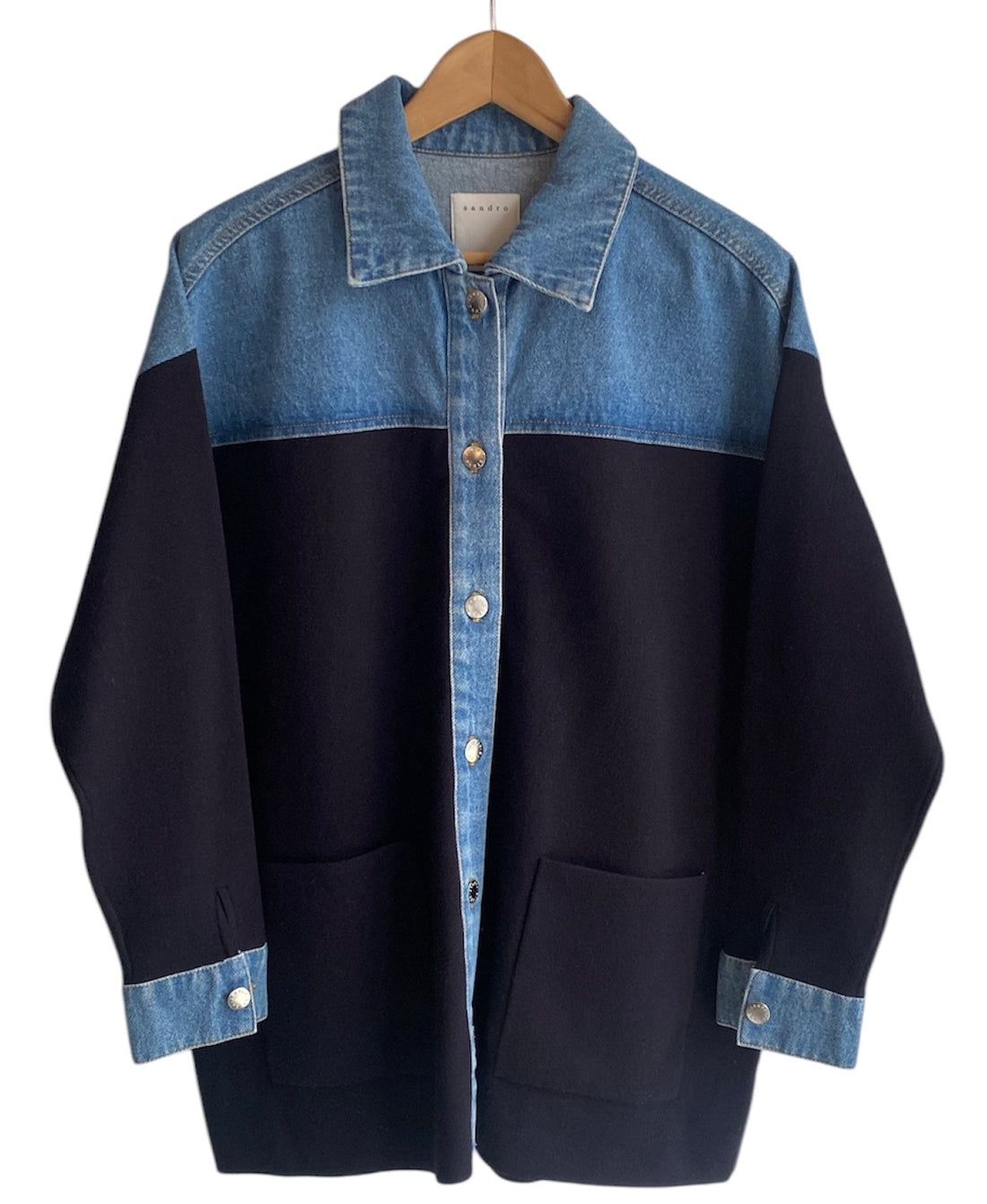 Sandro Denim Combo Jacket