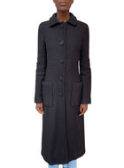 Marc Jacobs Black Long Snap Button Coat - US 4