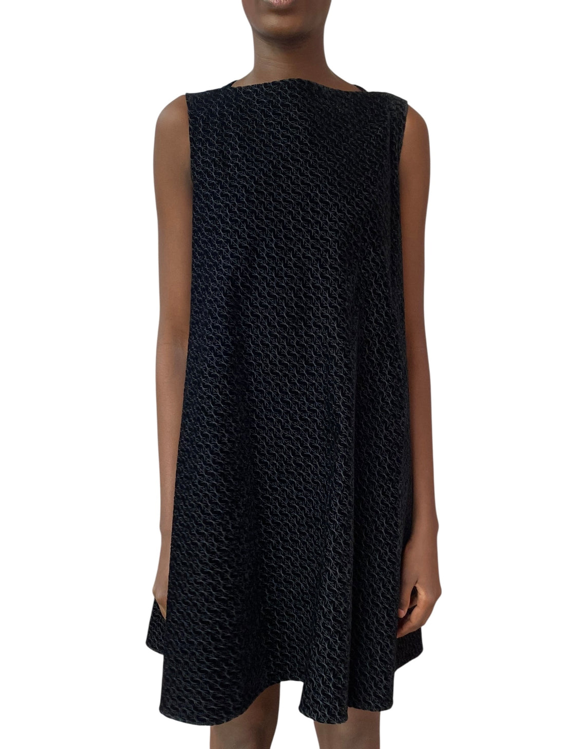Alaia Black Mini Textured Tent Dress - 44 / US 12