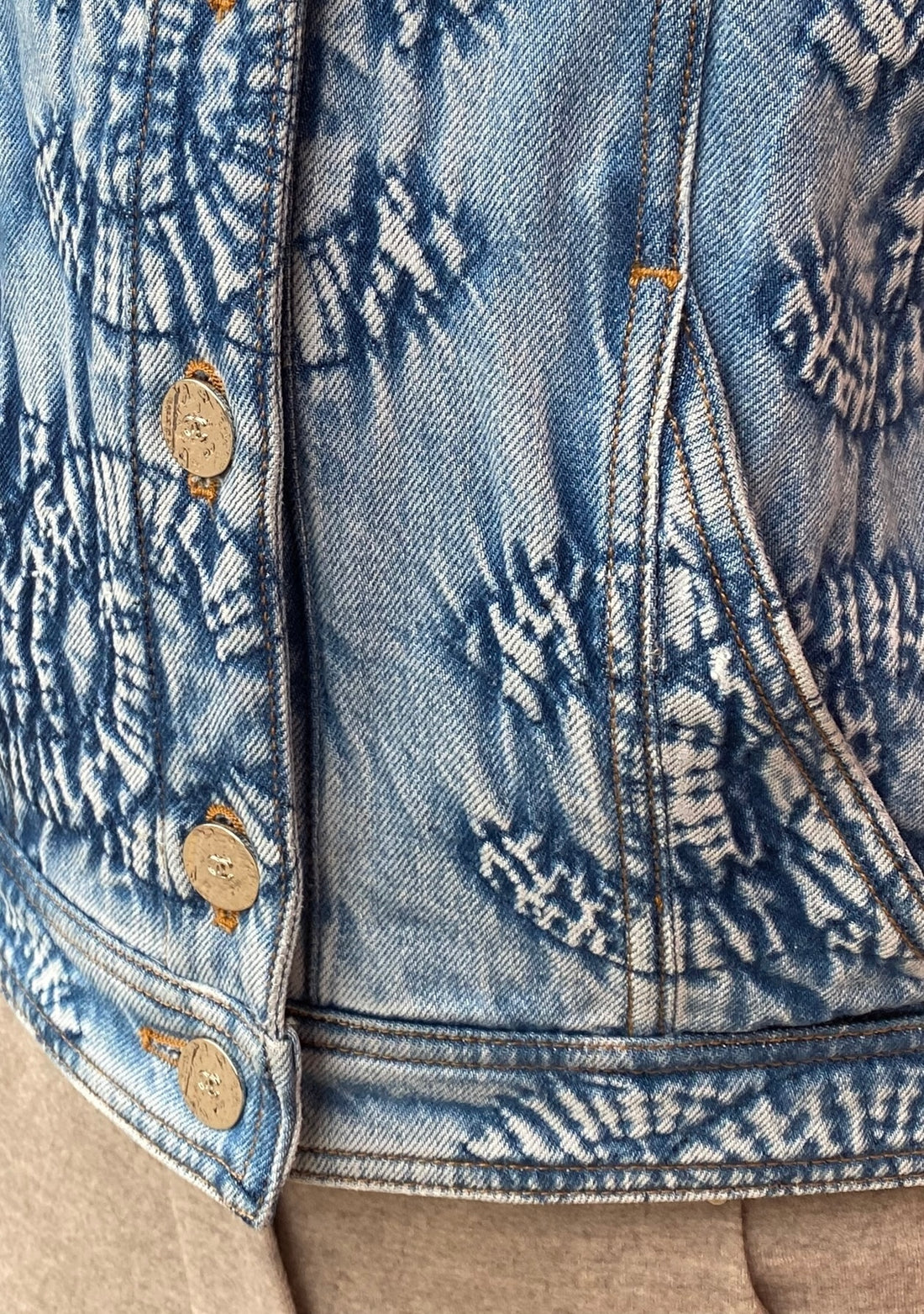 Chanel 24C Denim CC Logo Embroidered Vest - 38 / US 6