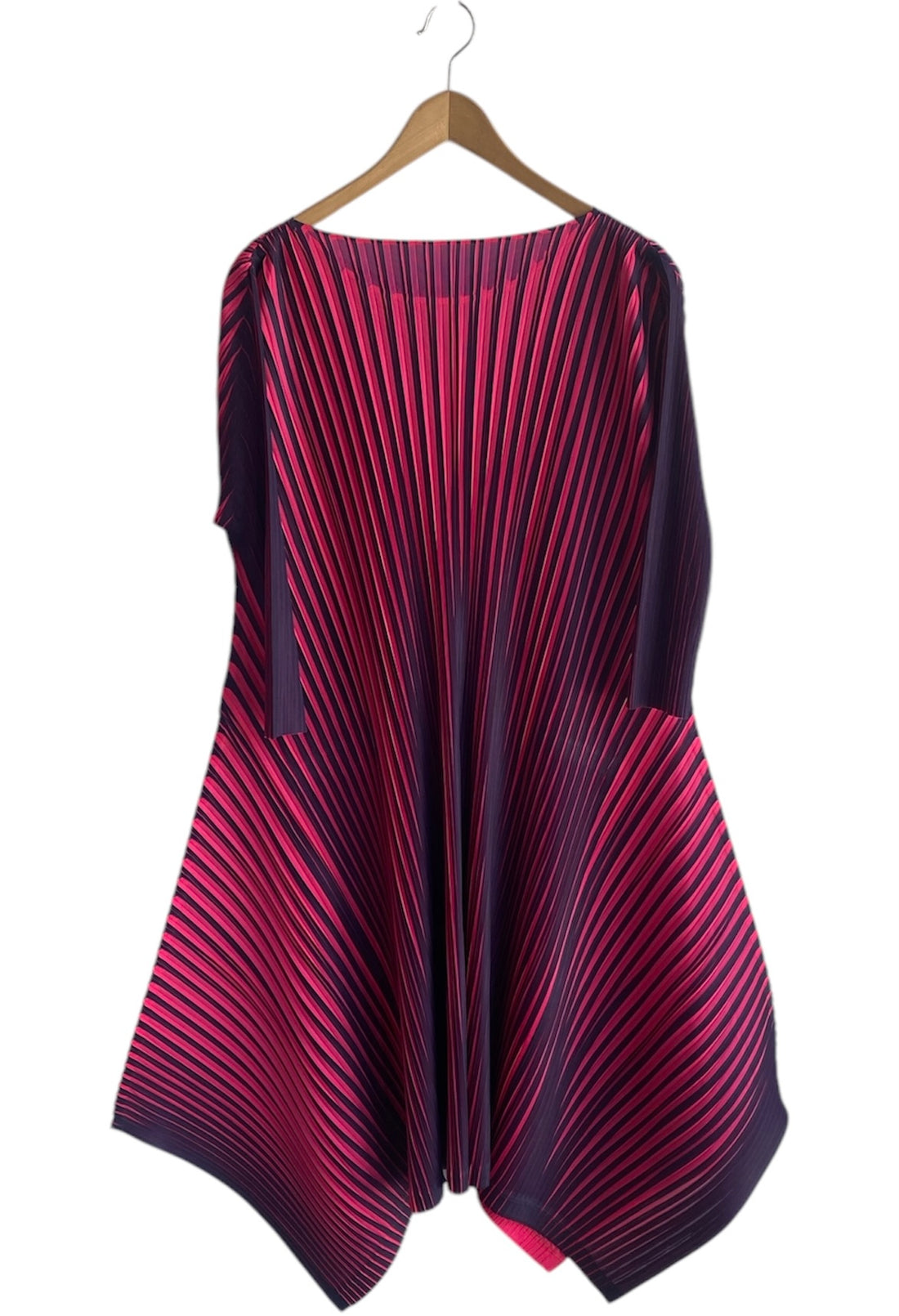 Issey Miyake Pleats Please Pink and Purple Pleated Dress