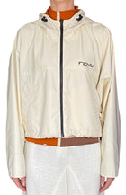 Fendi Orange Geo Puzzle Print Reversible Cropped Hooded Rain Jacket - M / 8-10