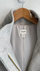 J Crew Grey Zip Wool Coat