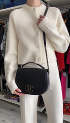 Chanel Black Leather Medium Coco Curve CC Flap Bag