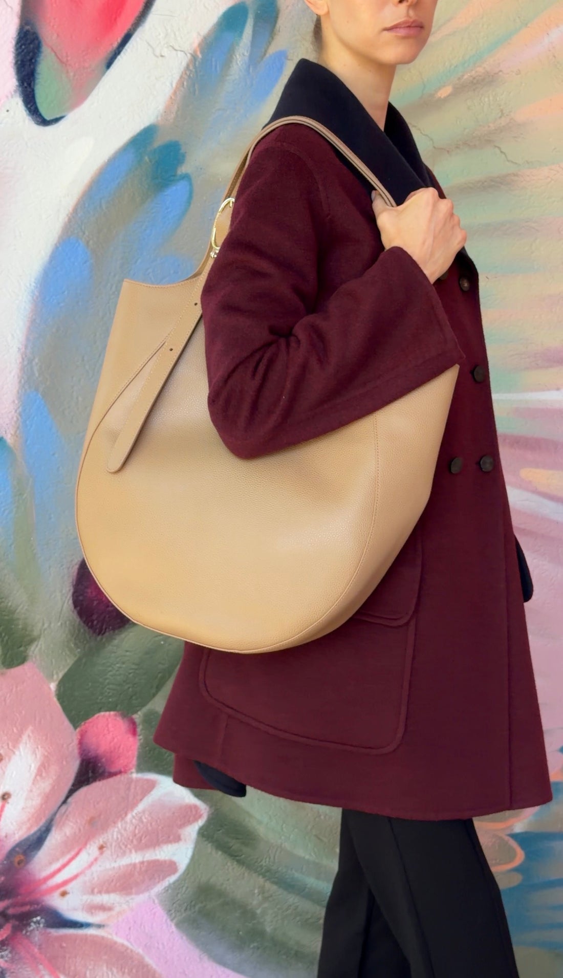 Longchamp Beige Le Foulonne XL Leather Tote Bag