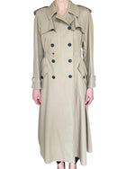 Christian Dior Beige Cotton Gabardine Double Breasted Trench Coat - IT 42 / US 4-6
