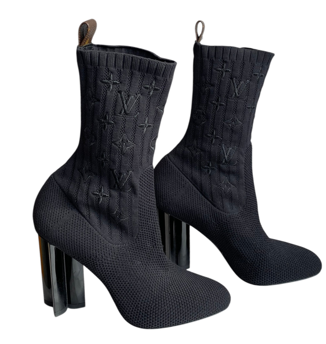 Louis Vuitton Monogram Embroidered Sock Boots