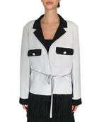 Chanel SS14 White & Black Two Tone Jacket - FR 42 / US 8-10
