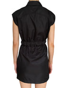 Bottega Veneta Black Nylon Zip Up Shirt Dress - US 0-2