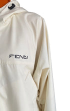 Fendi Orange Geo Puzzle Print Reversible Cropped Hooded Rain Jacket - M / 8-10