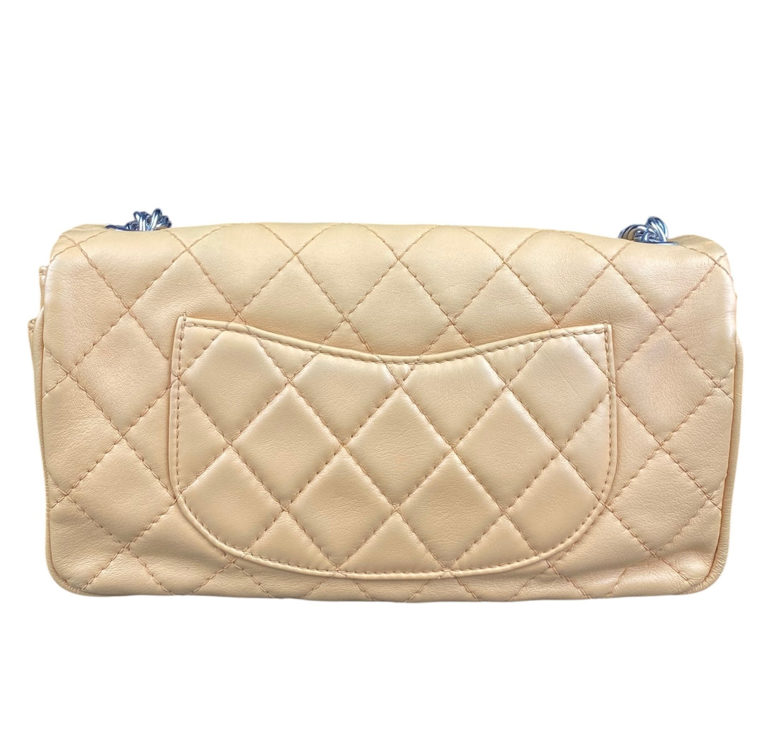 Chanel Beige Lambskin Icons Secret Label Shoulder Bag