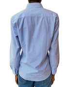 Gucci Blue Checked Snake Embroidered Shirt - US 2