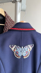 Gucci Navy and Red jacket with Butterfly - 6/8