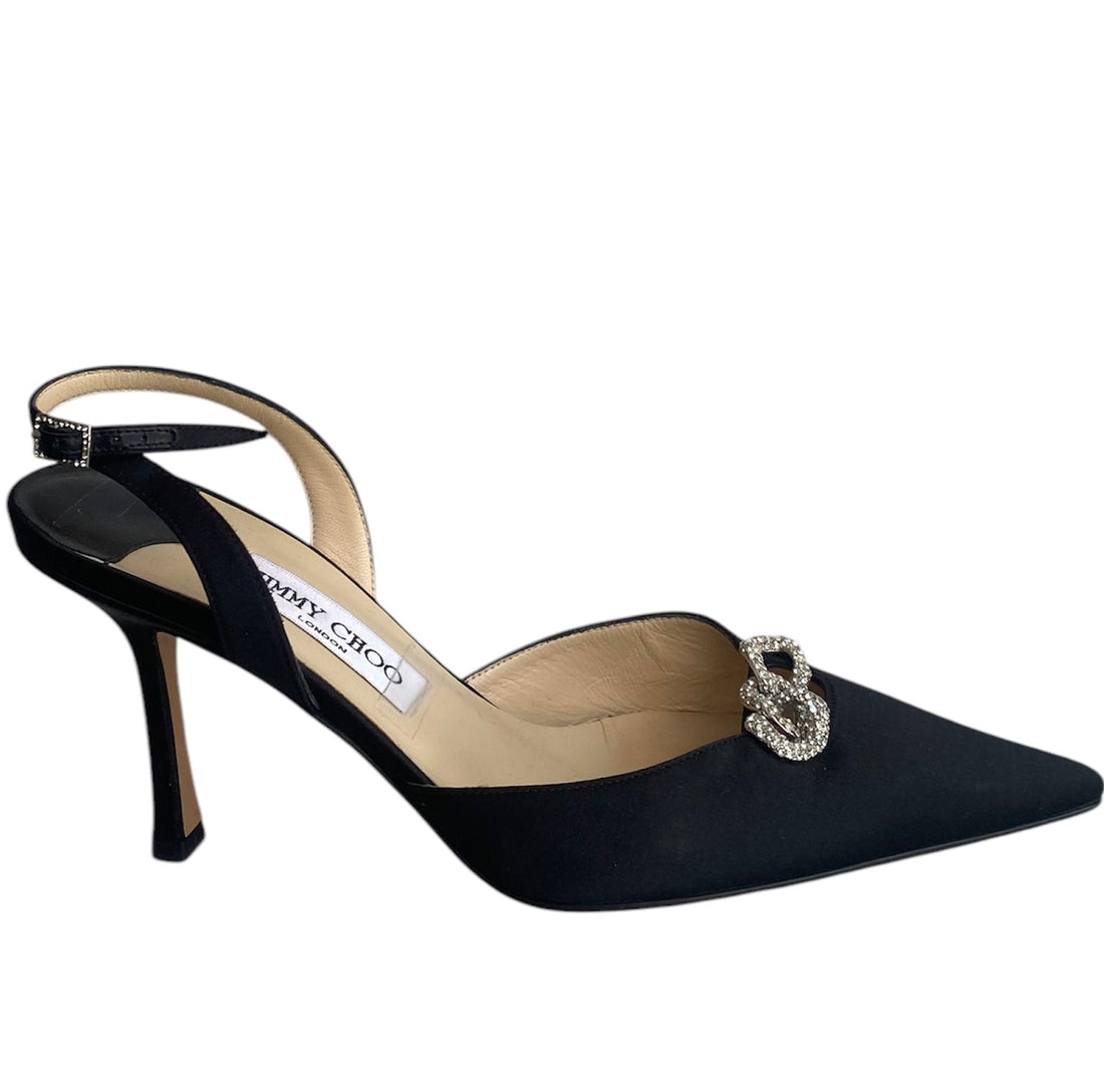 Jimmy Choo Crystal Chain Link Slingback Pump