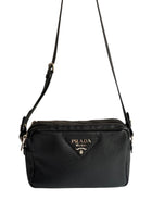 Prada Black Daino Leather Crossbody Camera Bag