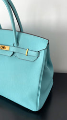 Hermes Birkin 35 Tiffany Turquoise Blue Togo Leather GHW Bag