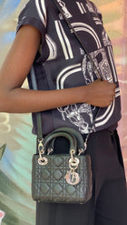 Dior Black Cannage Quilted Leather Mini Lady Dior Mini