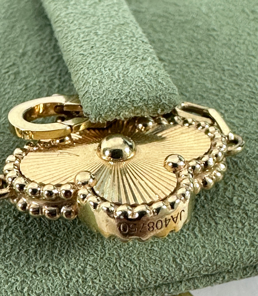 Van Cleef & Arpels 18k Yellow Gold Vintage Alhambra 5 motifs Bracelet