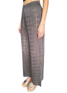 Calle Del Mar Grey Knit Patchwork Trousers - M