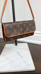 Louis Vuitton Monogram Coated Canvas Twin Pochette PM