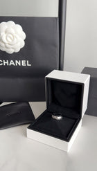 Chanel 18k White Gold Coco Crush Quilted Band Ring - 53 / 6.5