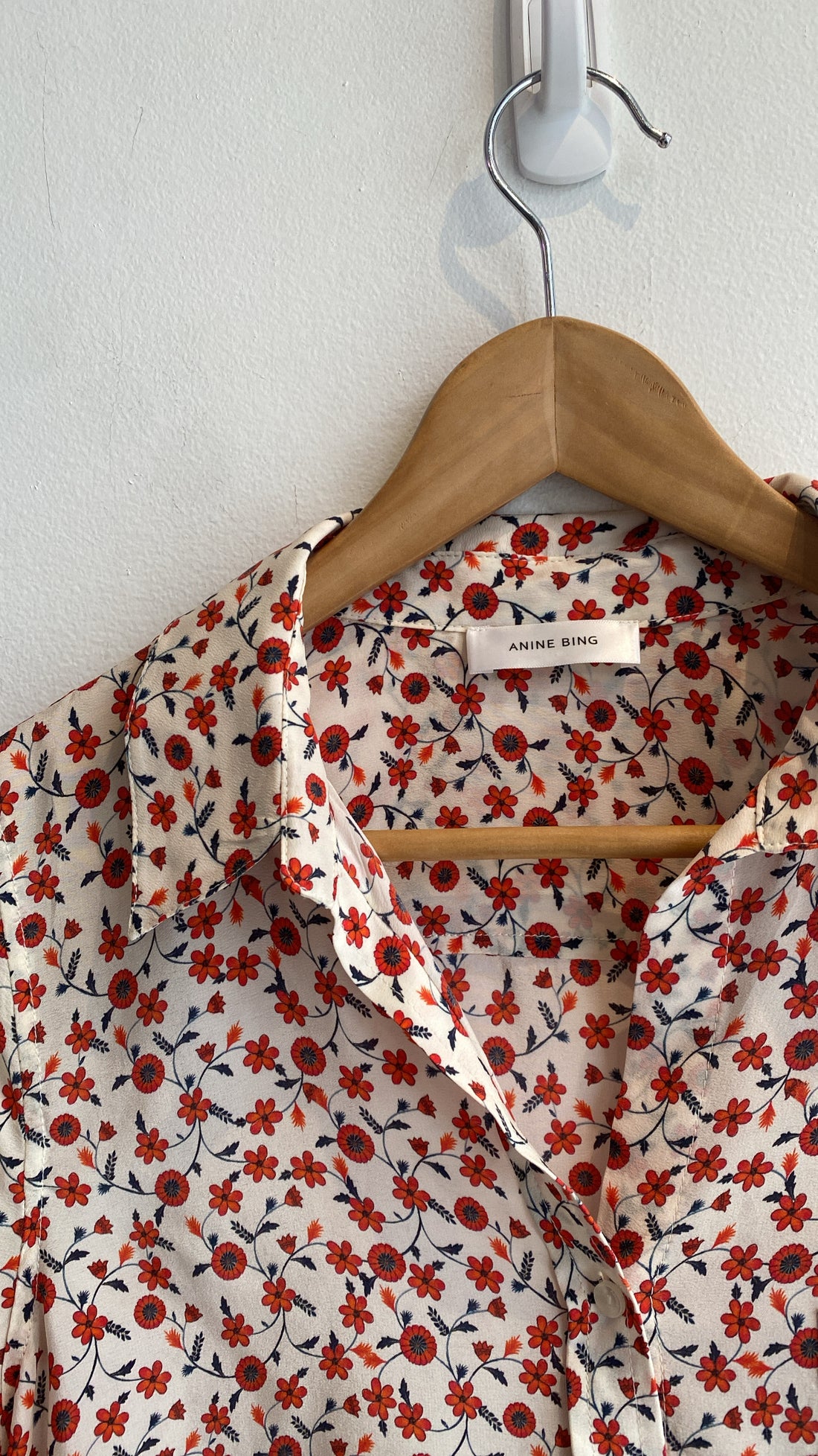 Anine Bing Red Floral Shirt - XS